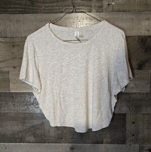 all in motion Light Heather Gray Crop Tee